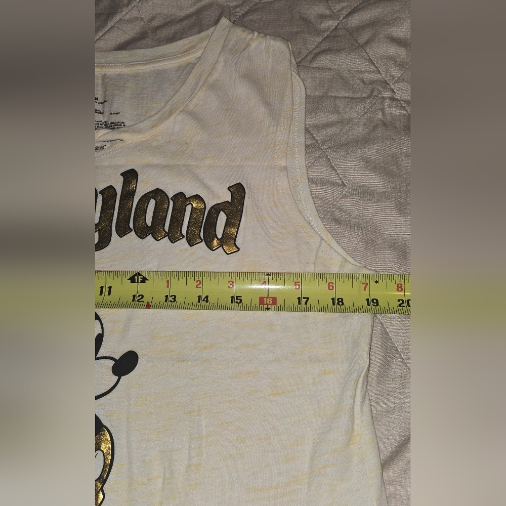 Disney Gold and Tan Mickey Mouse Tank Top B1 - Picture 4 of 7
